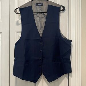 Blue and grey vest